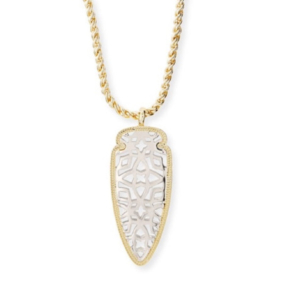 Kendra Scott Sienna Silver Arrowhead Necklace